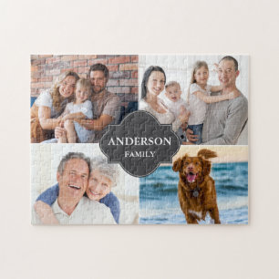Custom Family Photo Collage Personalized gift Jigsaw Puzzle
