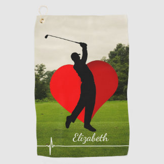 Custom Family Photo Collage Simple Golf Towel