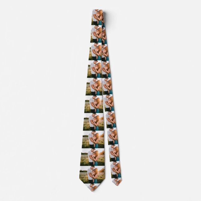 Custom Family Photo Collage Tie (Front)