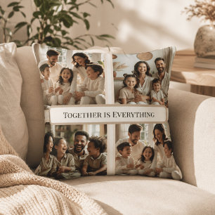 Custom Family Photo Collage–Together Is Everything Cushion
