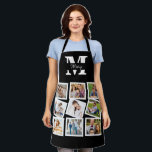 Custom Family Photo Collage with name and monogram Apron<br><div class="desc">Custom Family Photo Collage with name and monogram Apron</div>