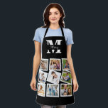 Custom Family Photo Collage with name and monogram Apron<br><div class="desc">Custom Family Photo Collage with name and monogram Apron</div>