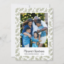 Custom Family Photo Cypress Holiday Christmas Card