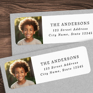 Custom family photo elegant return address