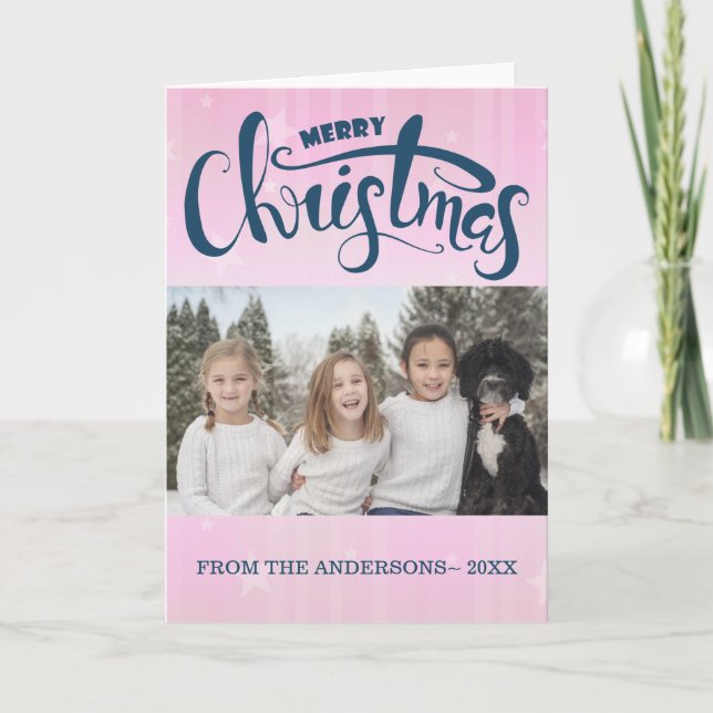 Custom Family Photo Holiday Card (Front)