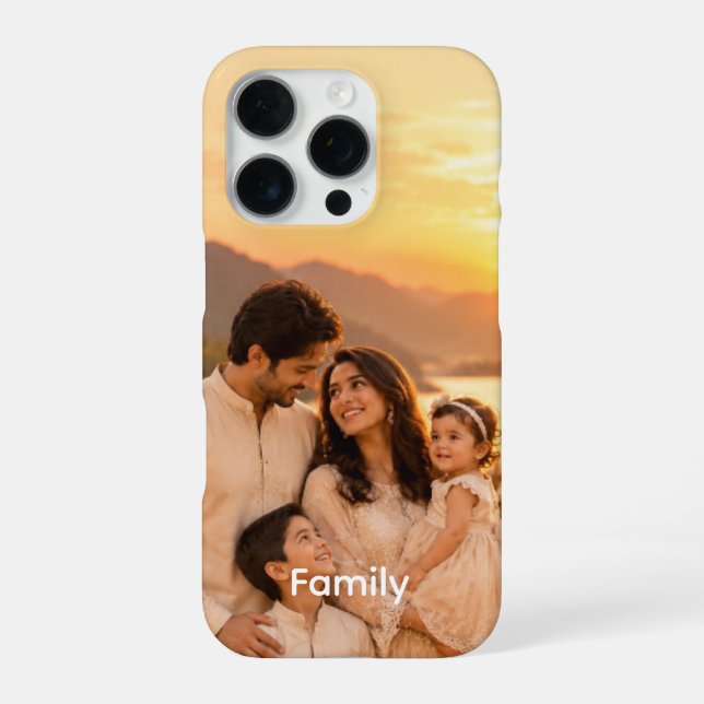 Custom Family Photo iPhone Case - Personalised Sun (Back)