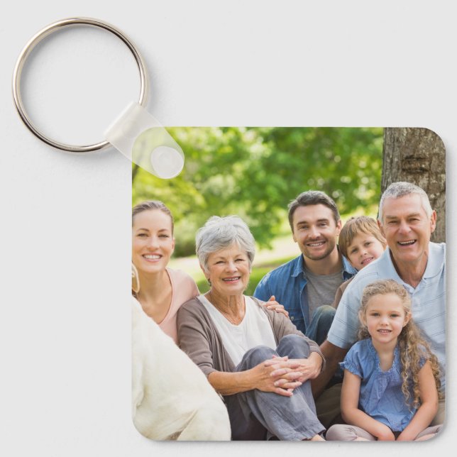 Custom Family Photo Key Ring (Front)