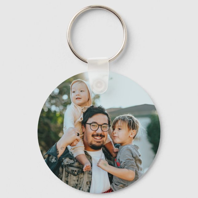 Custom Family Photo Key Ring (Front)