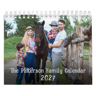 Custom Family Photo Memory Keepsake Calendar