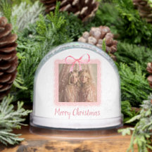 Custom Family Photo Merry Christmas Snow Globe