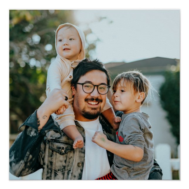 Custom Family Photo Modern Poster (Front)