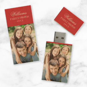 Custom Family Photo Monogram USB Flash Drive