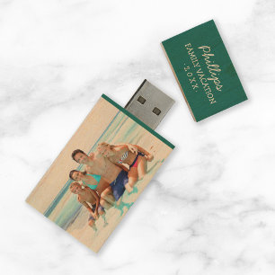 Custom Family Photo Monogram USB Flash Drive