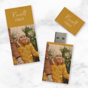 Custom Family Photo Monogram USB Flash Drive