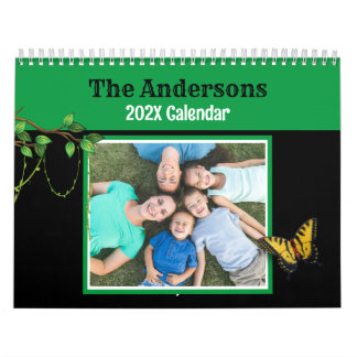 Custom Family Photo Nature Themed  Calendar