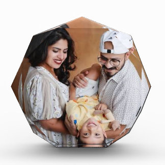 Custom Family Photo Octagon Acrylic Photo Block Gi