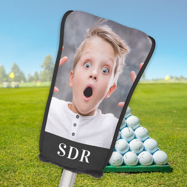 Custom Family Photo Personalised 3 Monogram Letter Golf Head Cover (Creator Uploaded)