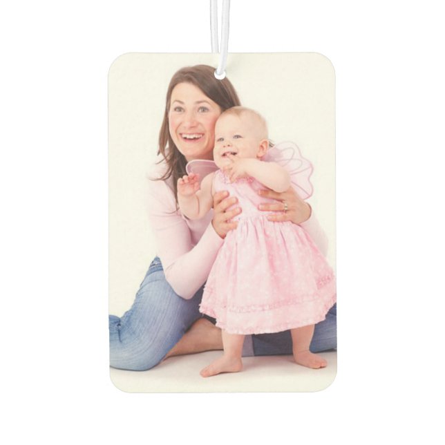 Custom Family Photo Personalised Car Air Freshener (Back)