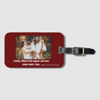 Custom Family Photo | Personalised Christmas Gift  Luggage Tag
