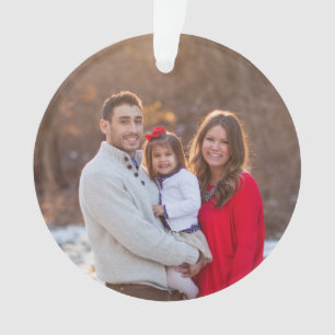 Custom Family Photo Personalised Holiday Ornament