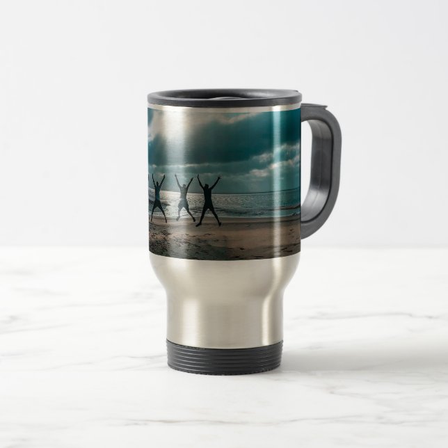 Custom Family Photo Personalised Travel Mug (Front Right)