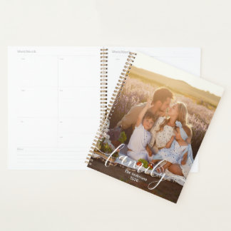 Custom Family Photo – Personalized Last Name Planner