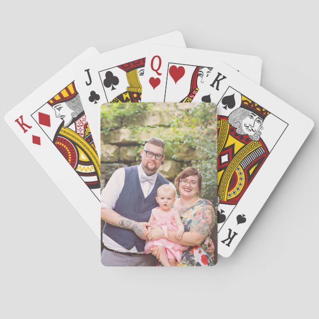 Custom Family Photo Playing Cards (Back)
