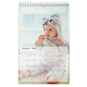 Custom Family Photo Single Page Layout Calendar