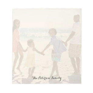 Custom Family Photo Template Notepad