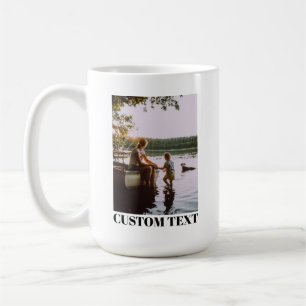 Custom family photo text coffee mug