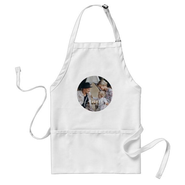 Custom family photo with custom name standard apron (Front)