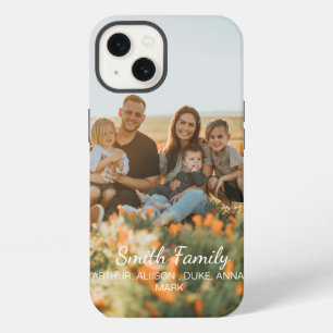 Custom family photo with custom names iPhone 13 case