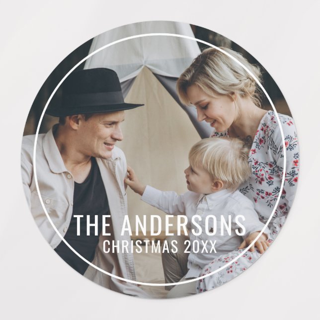 Custom family photo with family name (Design 1)