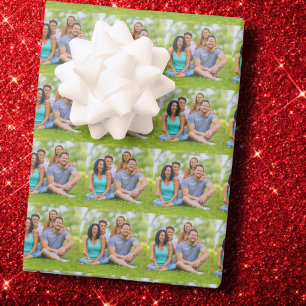 Custom Family Photo Wrapping Paper Sheet