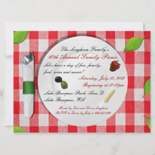 Custom Family Picnic Invitations