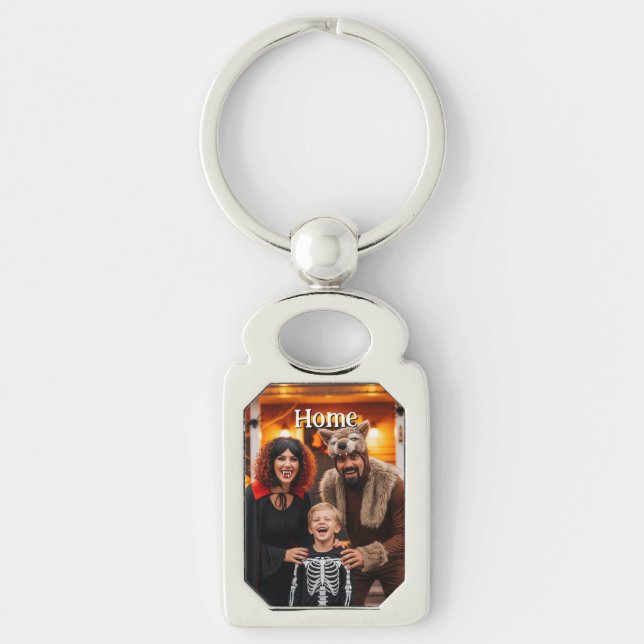Custom Family Portrait Personalised Key Ring (Front)