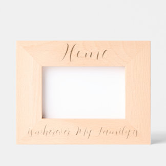 Custom Family Portrait Personalised Message Etched Frames