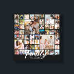 Custom Family Portrait Photo Collage 50 Pictures Canvas Print<br><div class="desc">Turn your favorite photos into a stunning piece of wall art. This custom photo collage poster is the perfect way to tell your story, capturing a lifetime of memories in one beautiful display. With 100% personalization, you can easily upload your own photos and customize the text, fonts, and colors to...</div>