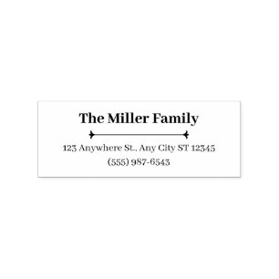 Custom Family Return Address Stamp – Classic Style