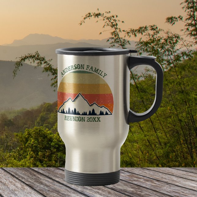 Custom Family Reunion Beautiful Vintage Sunset Travel Mug (Creator Uploaded)