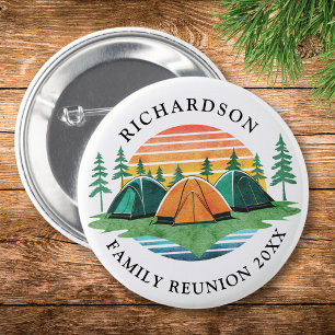 Custom Family Reunion Camping Trip 6 Cm Round Badge