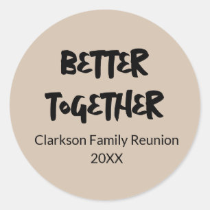 Custom Family Reunion Classic Round Sticker