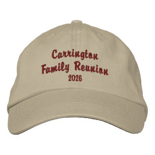 Custom Family Reunion Embroidered Hat