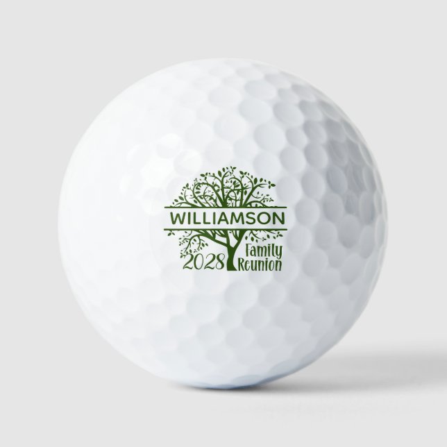 Custom Family Reunion Genealogy Tree Matching  Golf Balls (Front)