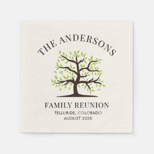 Custom Family Reunion Genealogy Tree Party Paper Napkin