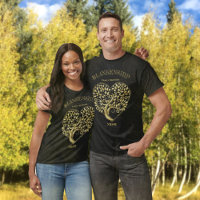 Custom Family Reunion Gold Heart Tree Keepsake