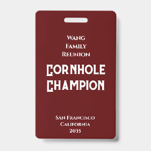 Custom Family Reunion ID Badge