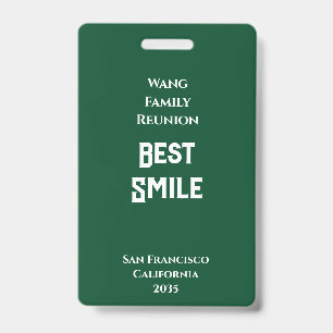 Custom Family Reunion ID Badge