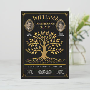 Custom Family Reunion Invite, Vintage Family Tree Invitation