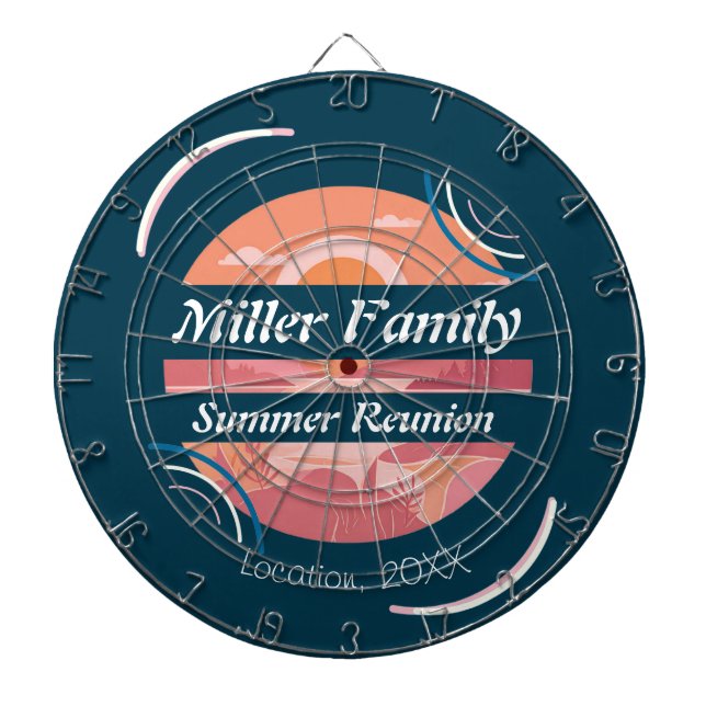 Custom Family Reunion Lake Dartboard (Front)